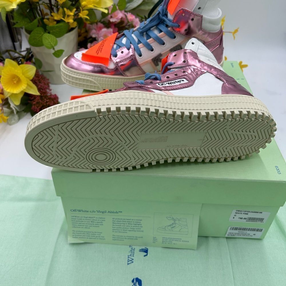 Women’s off white special edition high top sneakers size 40 made in Italy - Picture 8 of 11